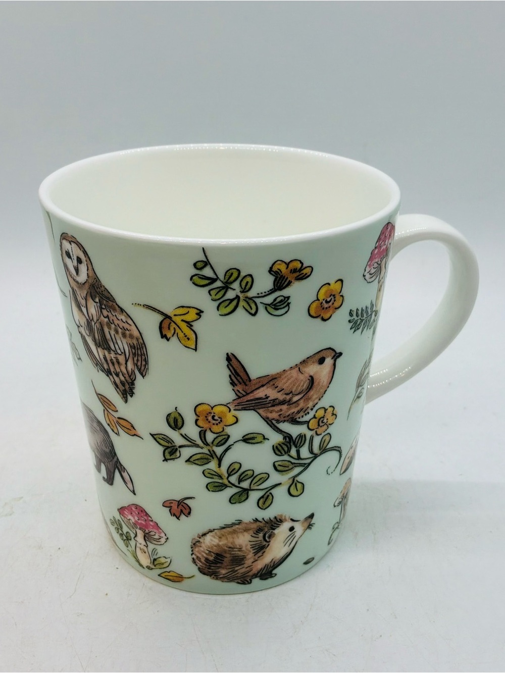 Stechcol Grace Teaware 12 oz Bone China Spring Forest Friends Blue Tea Coffee Mu